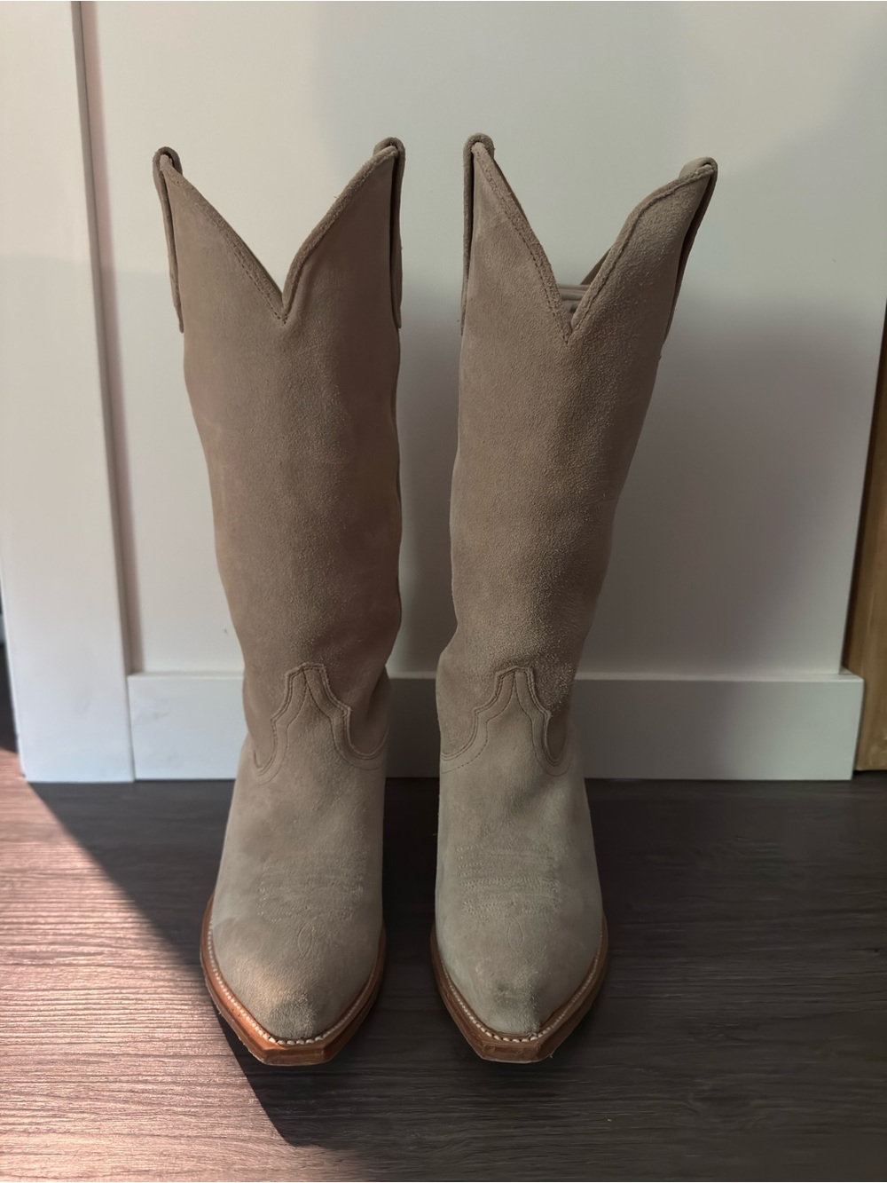 Black star suede cowboy boots. Size 7.5 women’s, only worn a couple of times